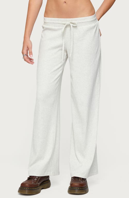Edikted Cicilia Rib Drawstring Pants In White