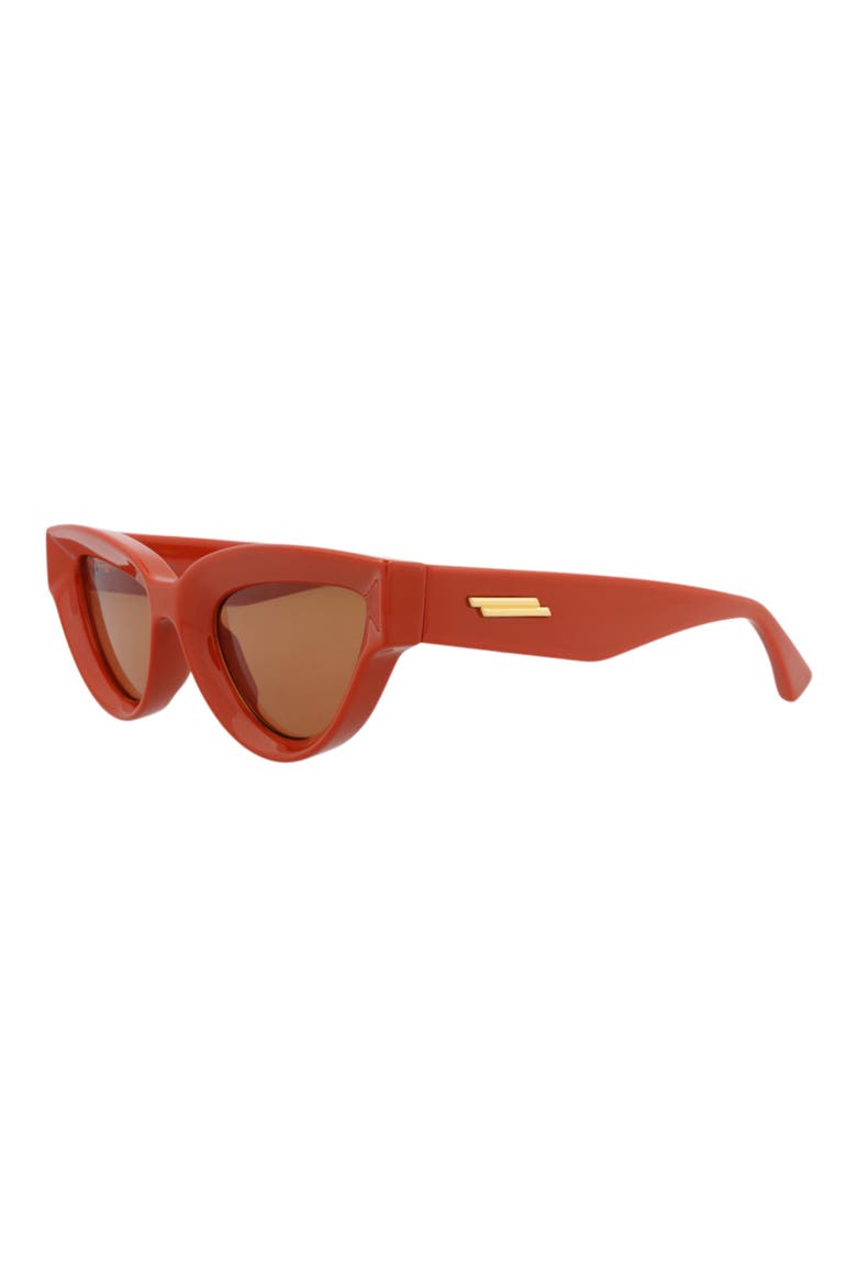 53mm Cat Eye Sunglasses, Alternate, color, ORANGE ORANGE BROWN