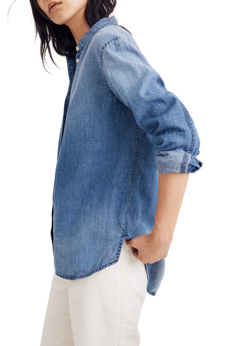 Madewell Denim Oversize Ex-Boyfriend Shirt, Alternate, color, 