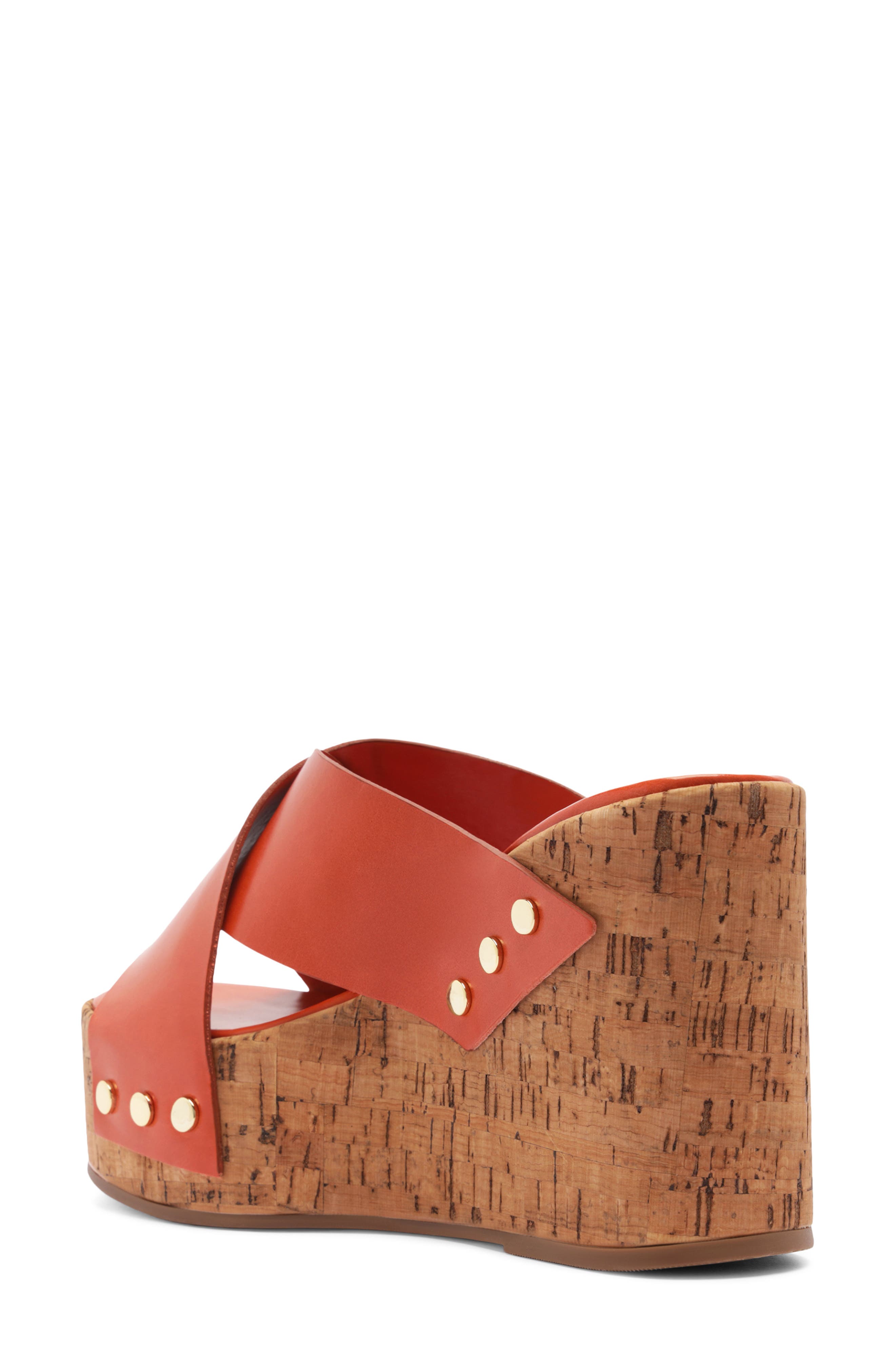 Schutz Serena Platform Wedge Sandal, Alternate, color, Sonora