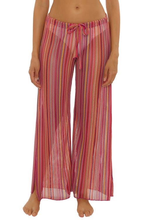 Becca Seaside Side Slit Cover-up Pants In Pink