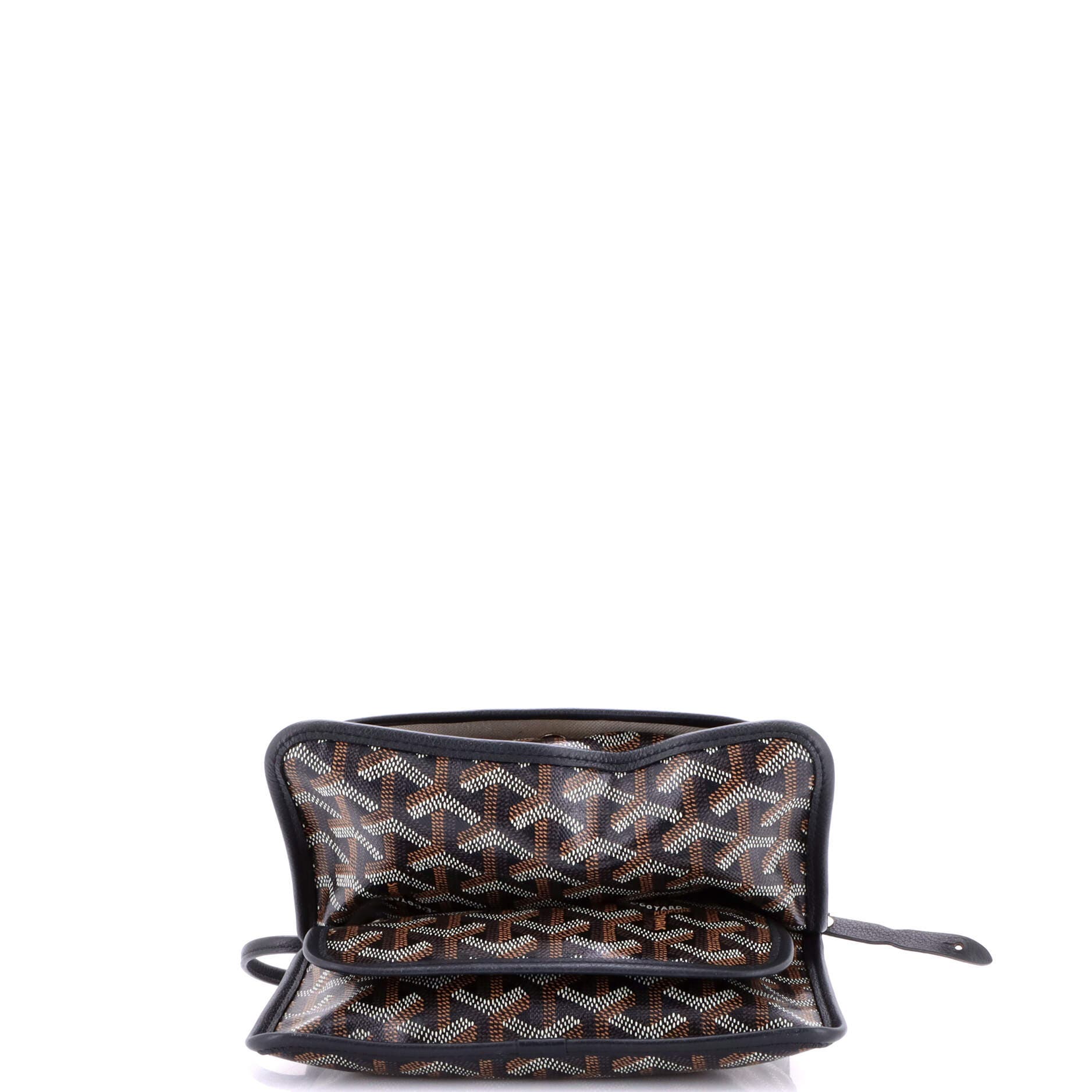 Pre-Owned Goyard Plumet Clutch Wallet Coated Canvas, Alternate, color, Black