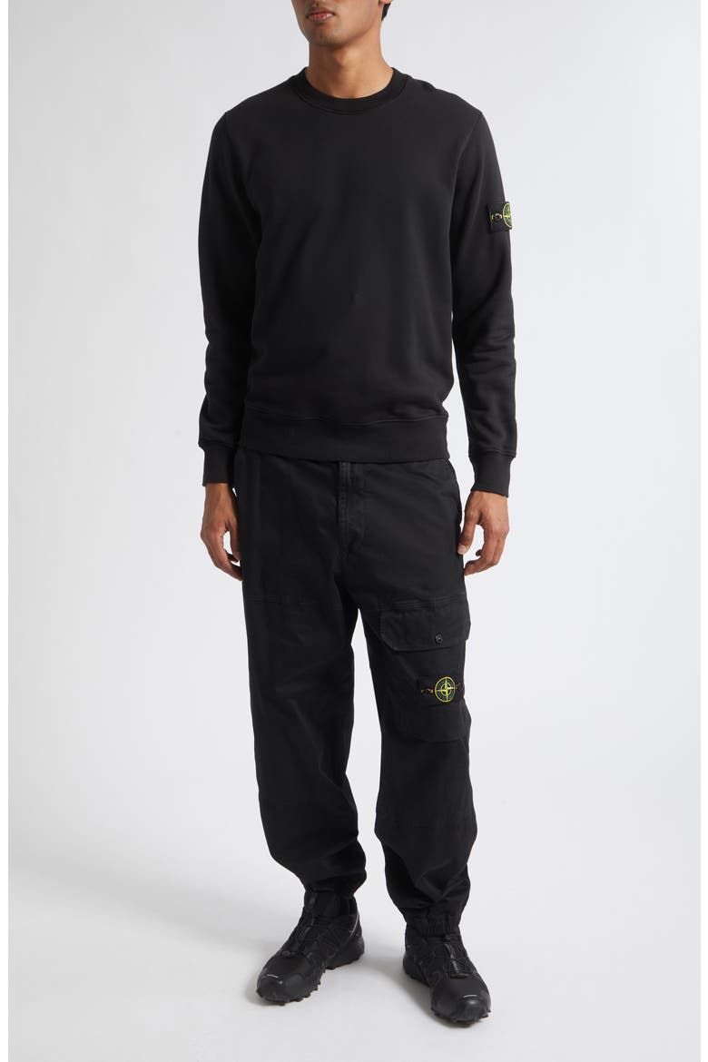 Stretch Cotton Joggers, Alternate, color, BLACK