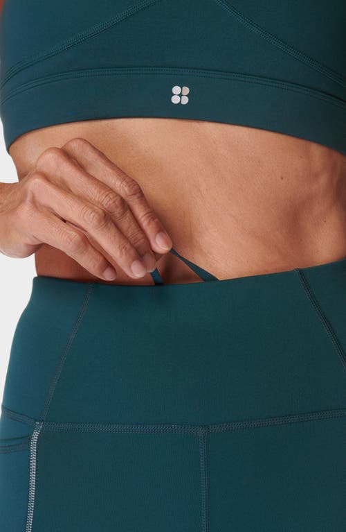 Sweaty Betty Therma Boost 7/8 Running Leggings In Deep Green
