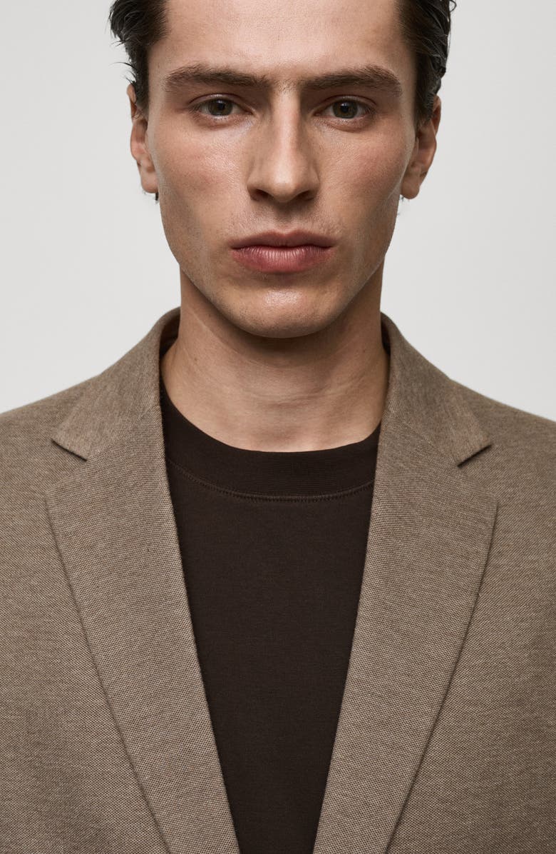 MANGO Slim Fit Textured Cotton Blend Sport Coat, Alternate, color,