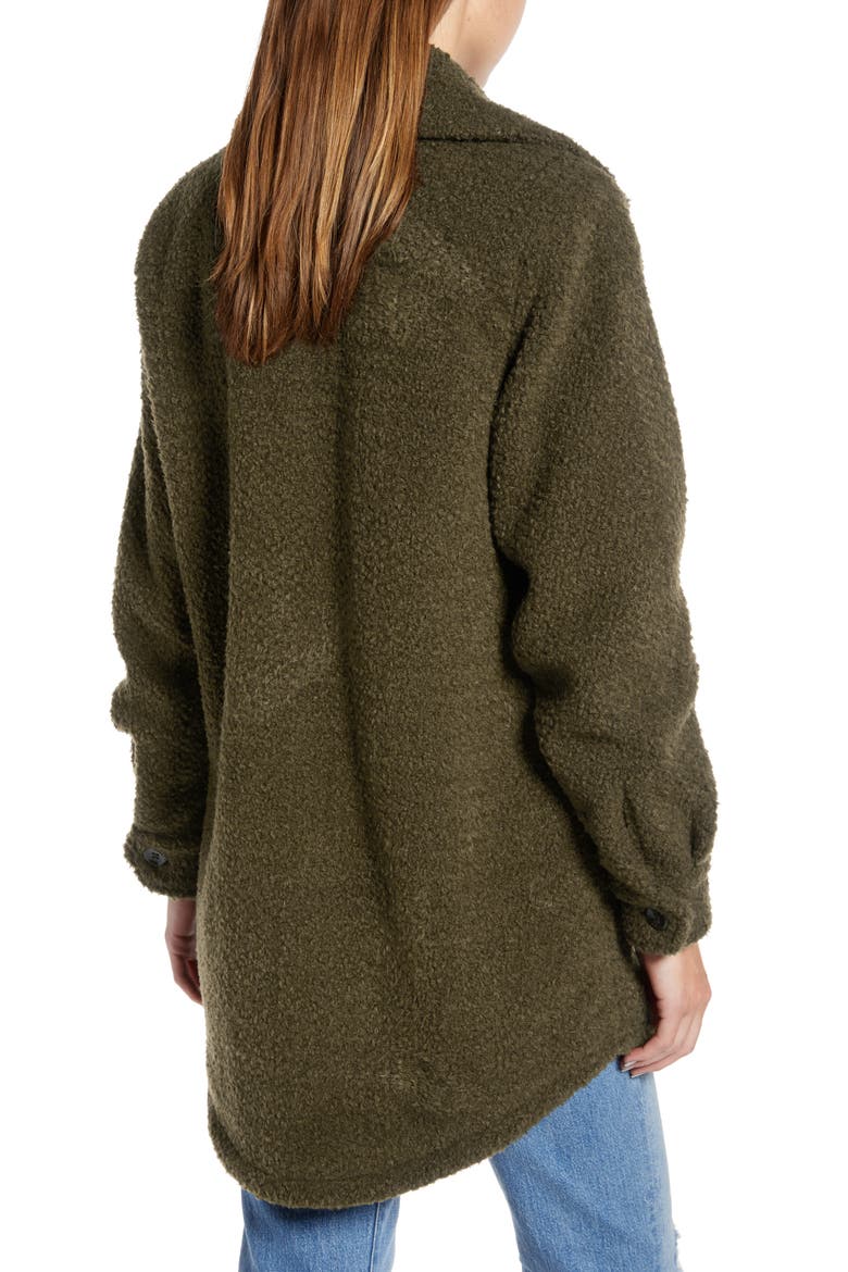 Berber Faux Fur Shirt Jacket (Nordstrom Exclusive), Alternate, color, OLIVE SARMA