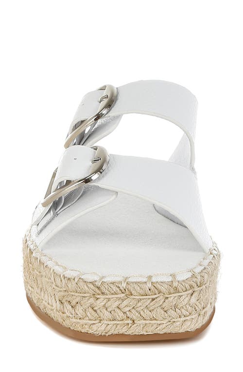 Rag & Co Palala Espadrille Slide Sandal In White