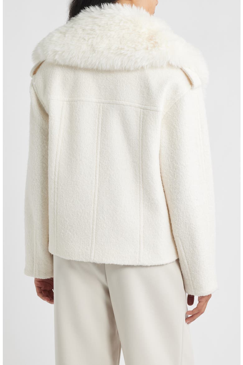 Peacoat with Removable Faux Fur Collar, Alternate, color, MODERN IVORY