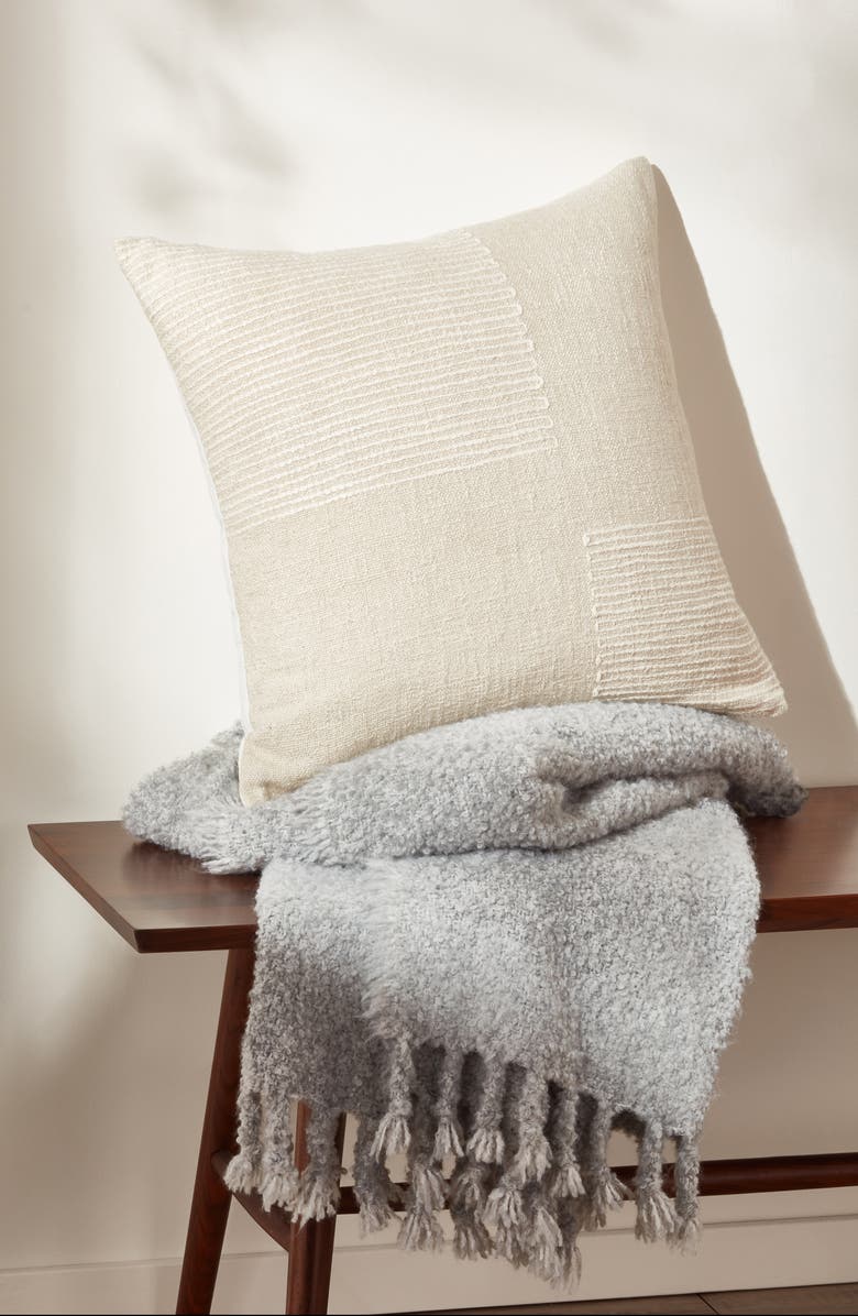 Nordstrom Textured Cotton & Linen Blend Accent Pillow, Alternate, color, 