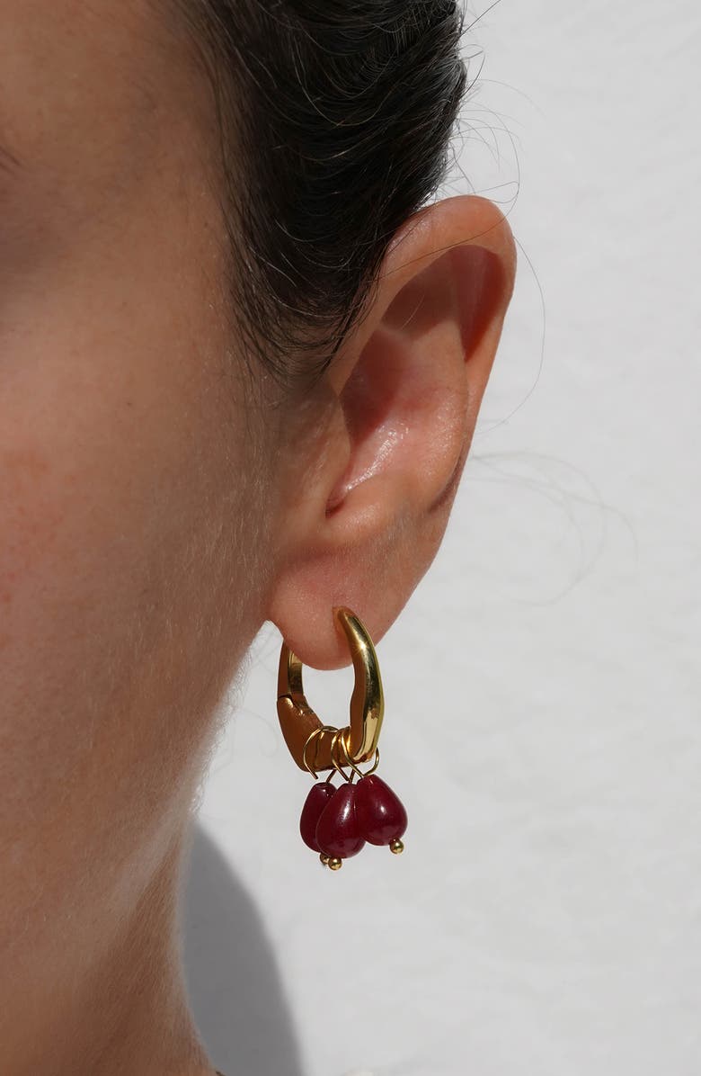 KOZAKH Rethy Hoop Earrings, Alternate, color, Gold