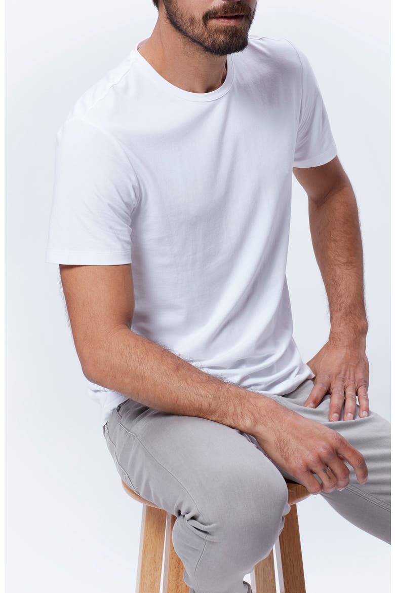 Cash Stretch Crewneck T-Shirt, Alternate, color, FRESH WHITE