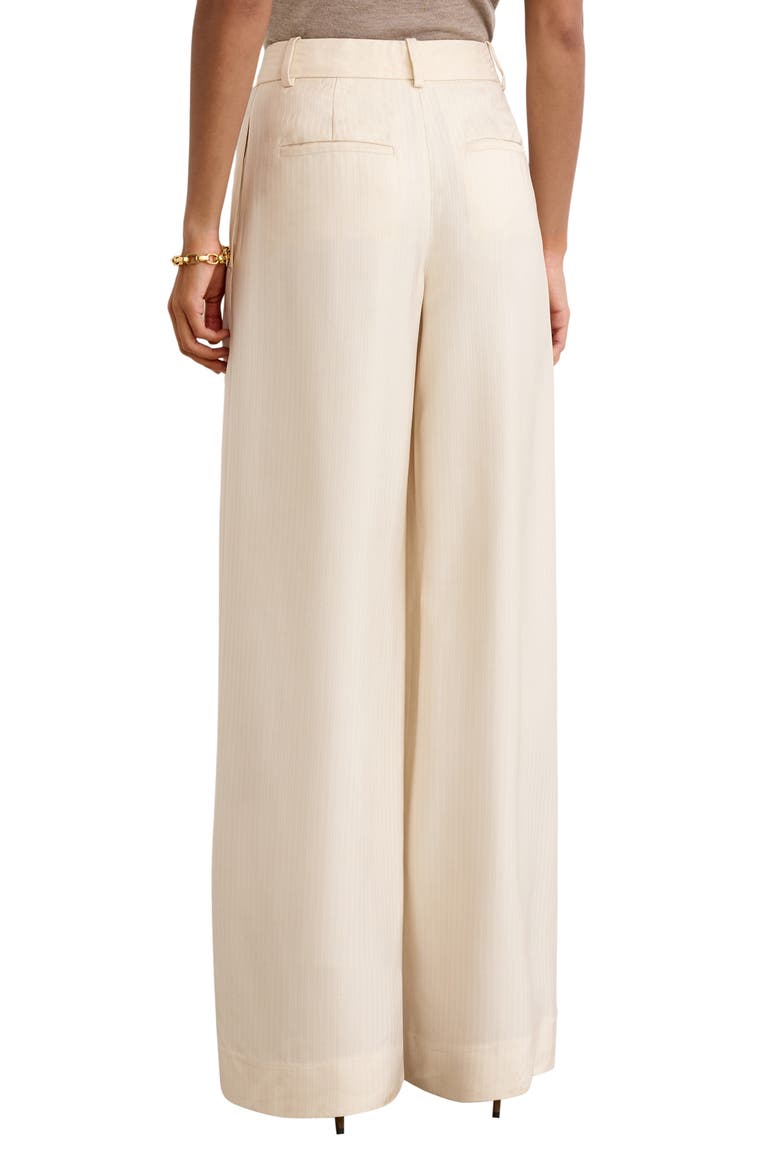 Juniper Jacquard Herringbone Wide Leg Pants, Alternate, color, CREAM