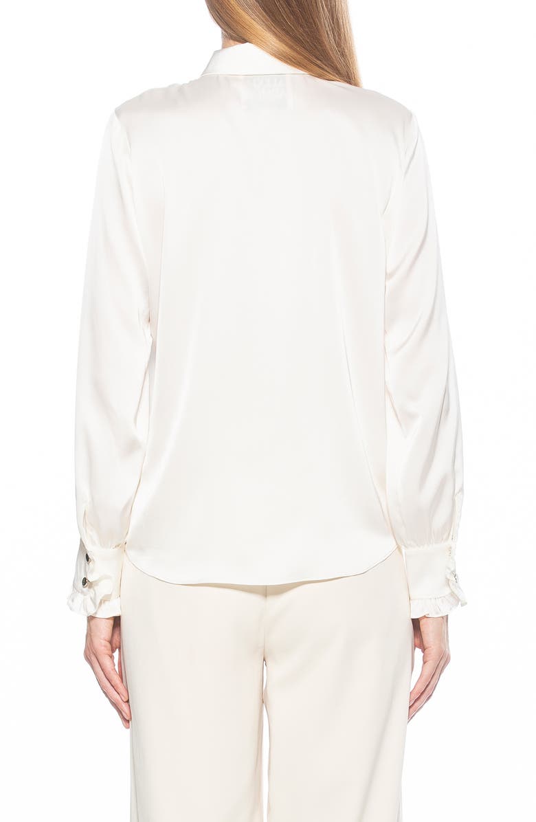 Alexia Admor Ruffle Point Collar Blouse, Alternate, color, Ivory