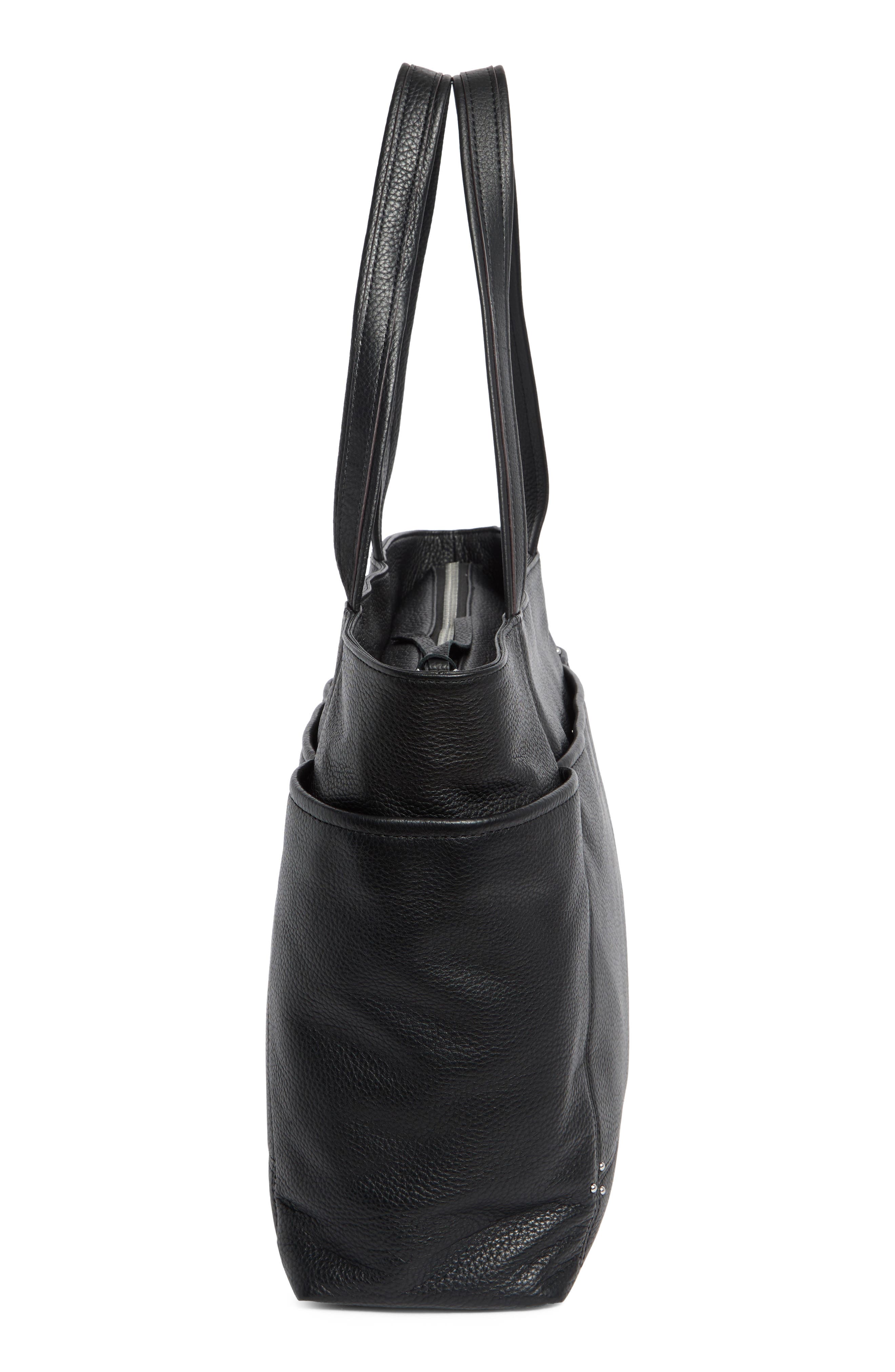 AIMEE Dapper Leather Tote Bag, Alternate, color, 
