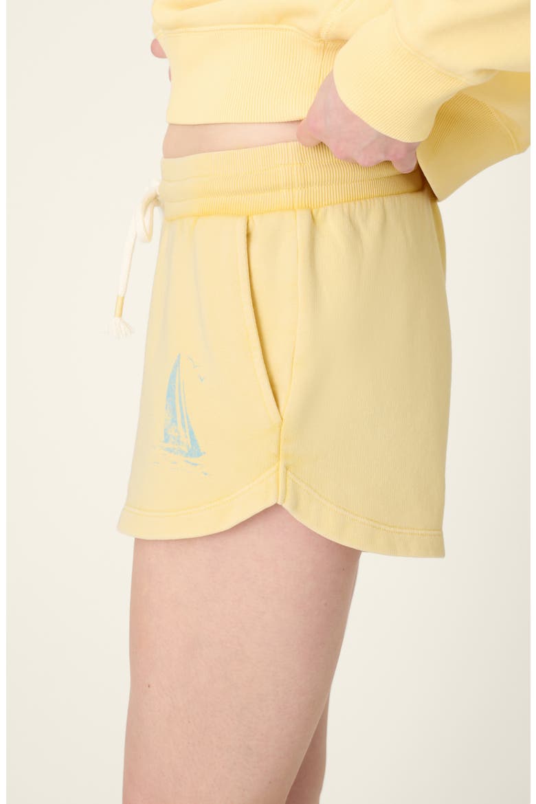 Meet Me By the Sea Drawstring Shorts, Alternate, color, SUNSHINE