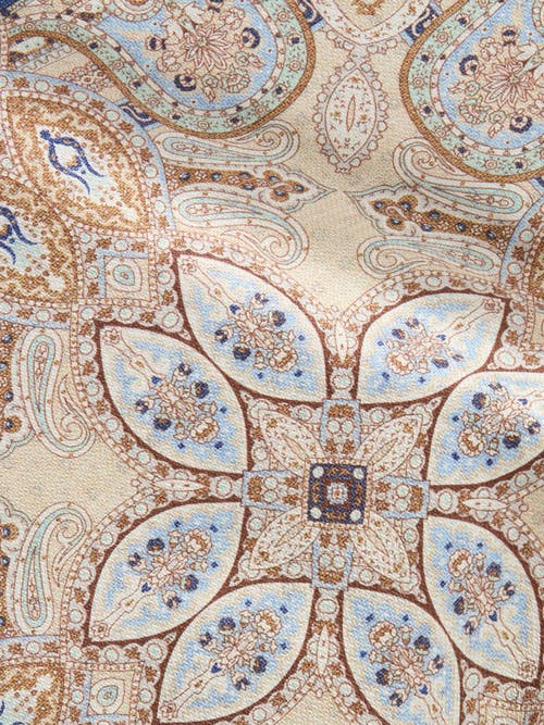 Robert Talbott Collins Reversible Paisley Silk Pocket Square