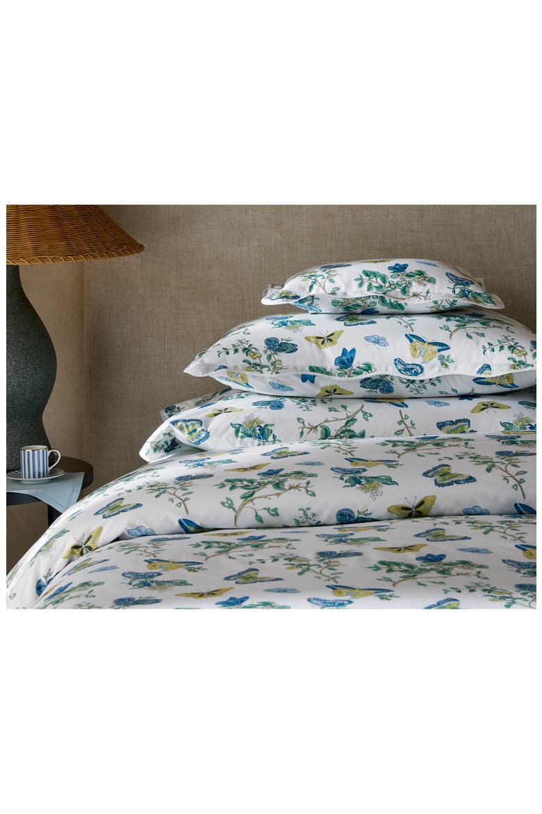 Baudin Butterfly Sham, Alternate, color, PRUSSIAN BLUE
