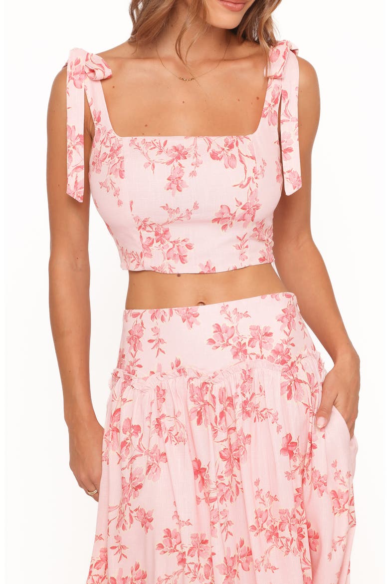 Tyler Tie Shoulder Top, Main, color, ROSE PINK FLORAL