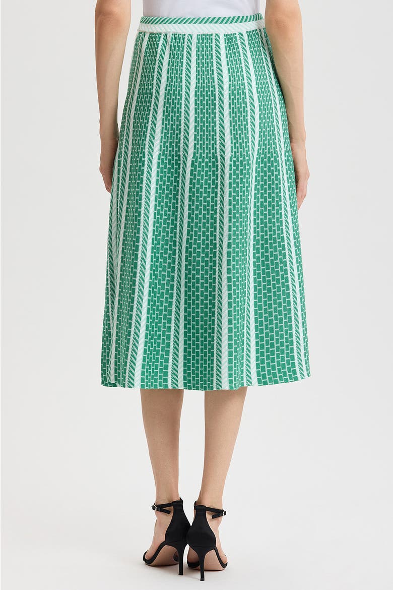 Roadmap Pattern Soft Knit Midi Skirt, Alternate, color, Kelly Green/Eucalyptus/Ivory