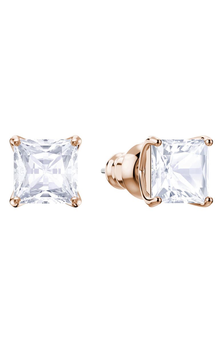 Swarovski Stilla Swarovski Princess Stud Earrings, Alternate, color,