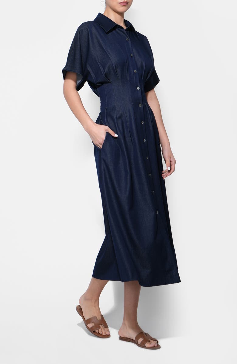 Adelyn Rae Audrey Denim Shirtdress, Alternate, color, Denim Blue
