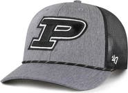 '47 Men's '47  Gray Purdue Boilermakers Carbon Rope Adjustable Hat