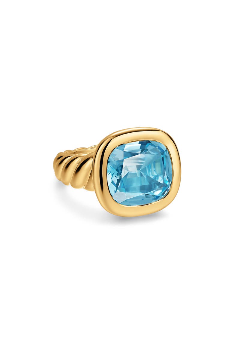 DY Mercer 18k Gold Citrine Ring, Main, color, GOLD BLUE TOPAZ