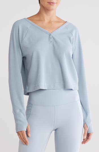 独特の上品 by Z Zella Nordstromrack | Henley Knit Waffle Sleeve Long Zen Clothing