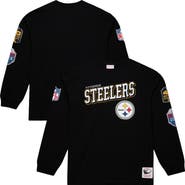 Mitchell & Ness Men's Mitchell & Ness Black Pittsburgh Steelers Training Camp Vintage Logos Long Sleeve T-Shirt