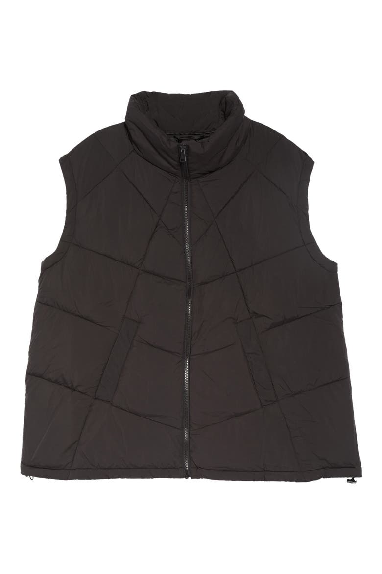 Quilted Puffer Vest, Alternate, color, BLACK
