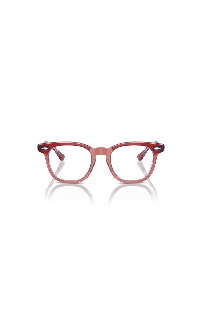 Ray-Ban 45mm Square optical glasses, Alternate, color, Red