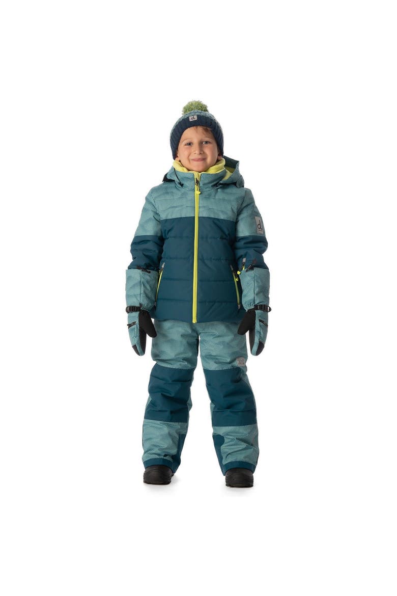 Play Jacket & Pants Neckwarmer Two Piece Snowsuit, Alternate, color, Greyish Blue and Navy