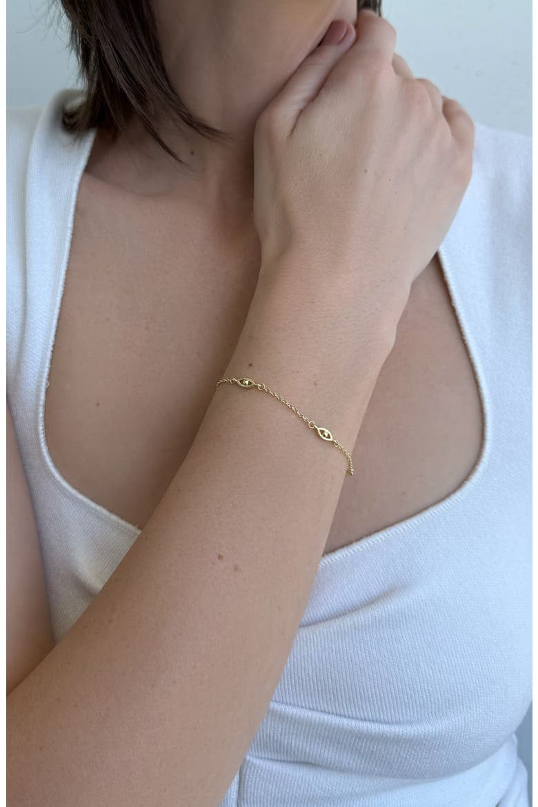 Evil Eye Station Bracelet, Alternate, color, GOLD