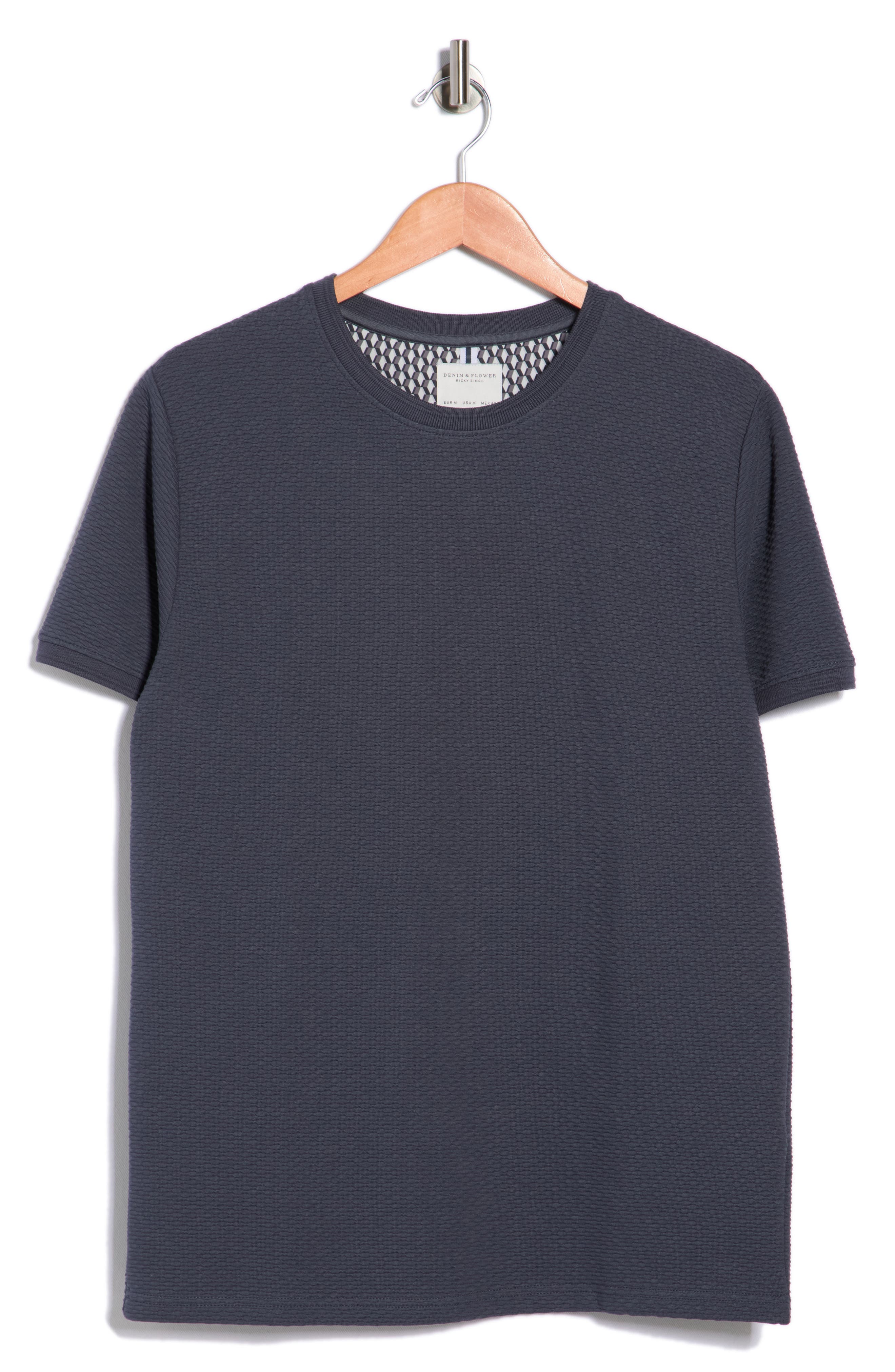 DENIM AND FLOWER Textured Crewneck T-Shirt