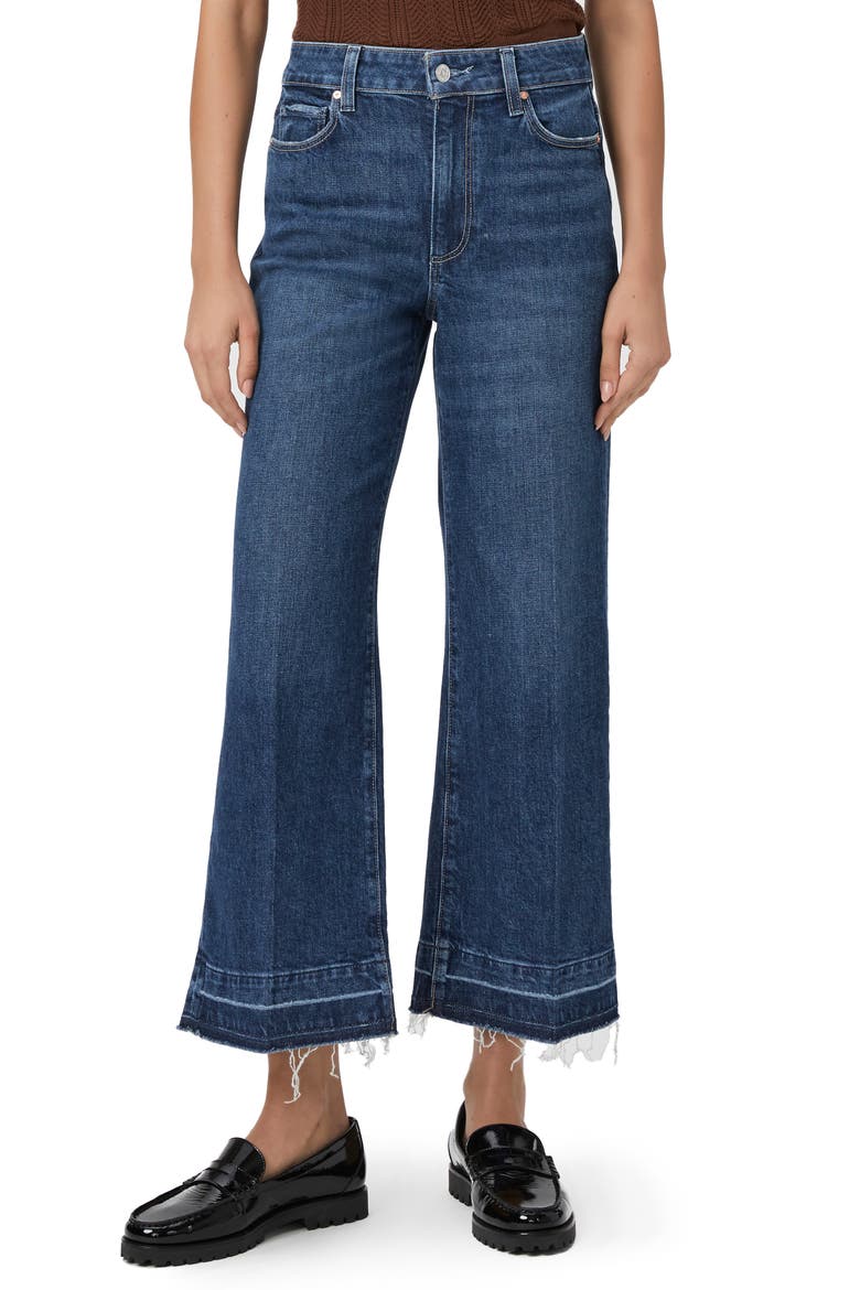 Anessa High Waist Release Hem Wide Leg Jeans, Main, color, ALANA W/ UNDONE DISTRESSED HEM