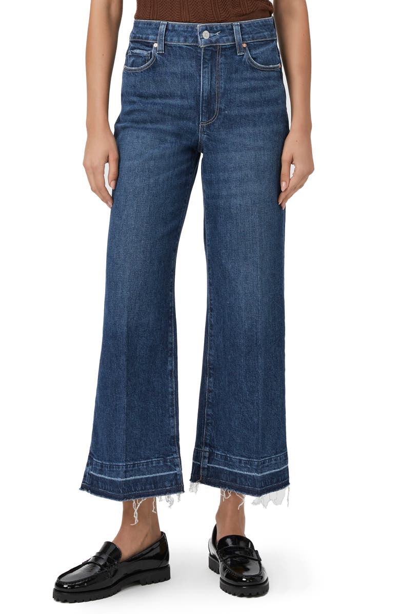 PAIGE Anessa High Waist Release Hem Wide Leg Jeans, Main, color,