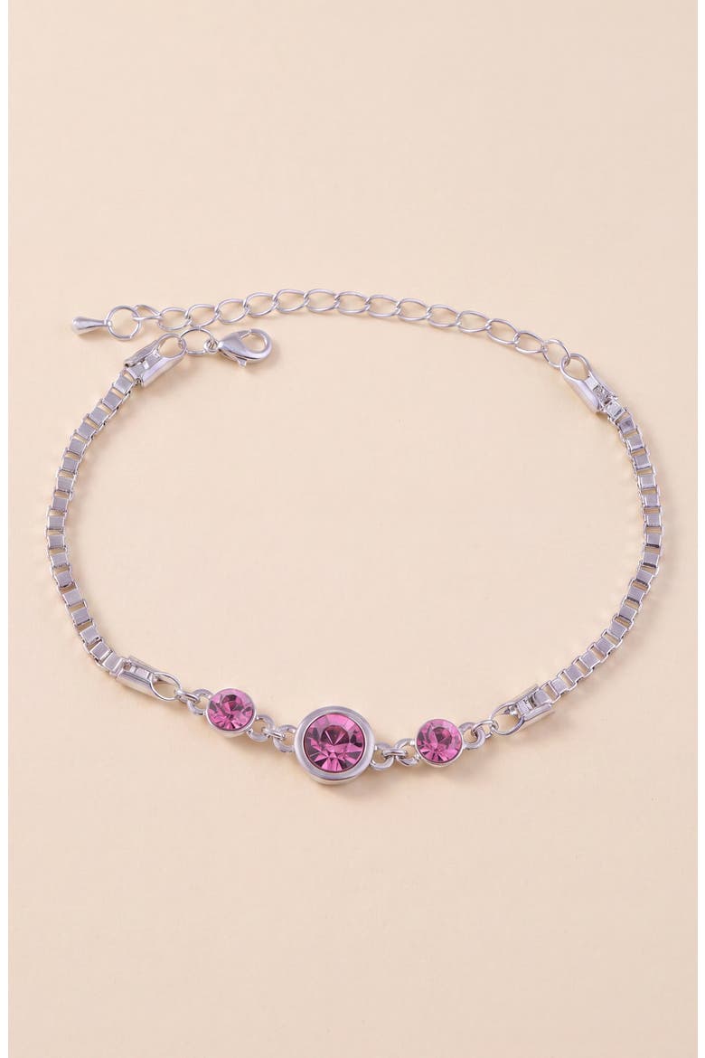 Crystal Glitter Bangle, Main, color, Fuchsia