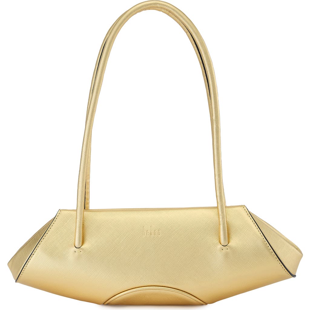 Shop Behno Mini Elizabeth Baguette Pebble Leather Shoulder Bag