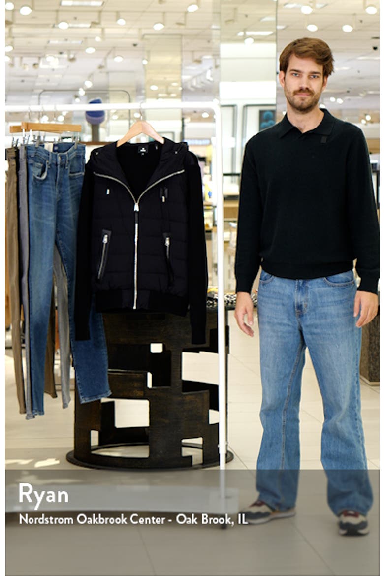 Andrew Quilted Down Stretch Mixed Media Jacket video