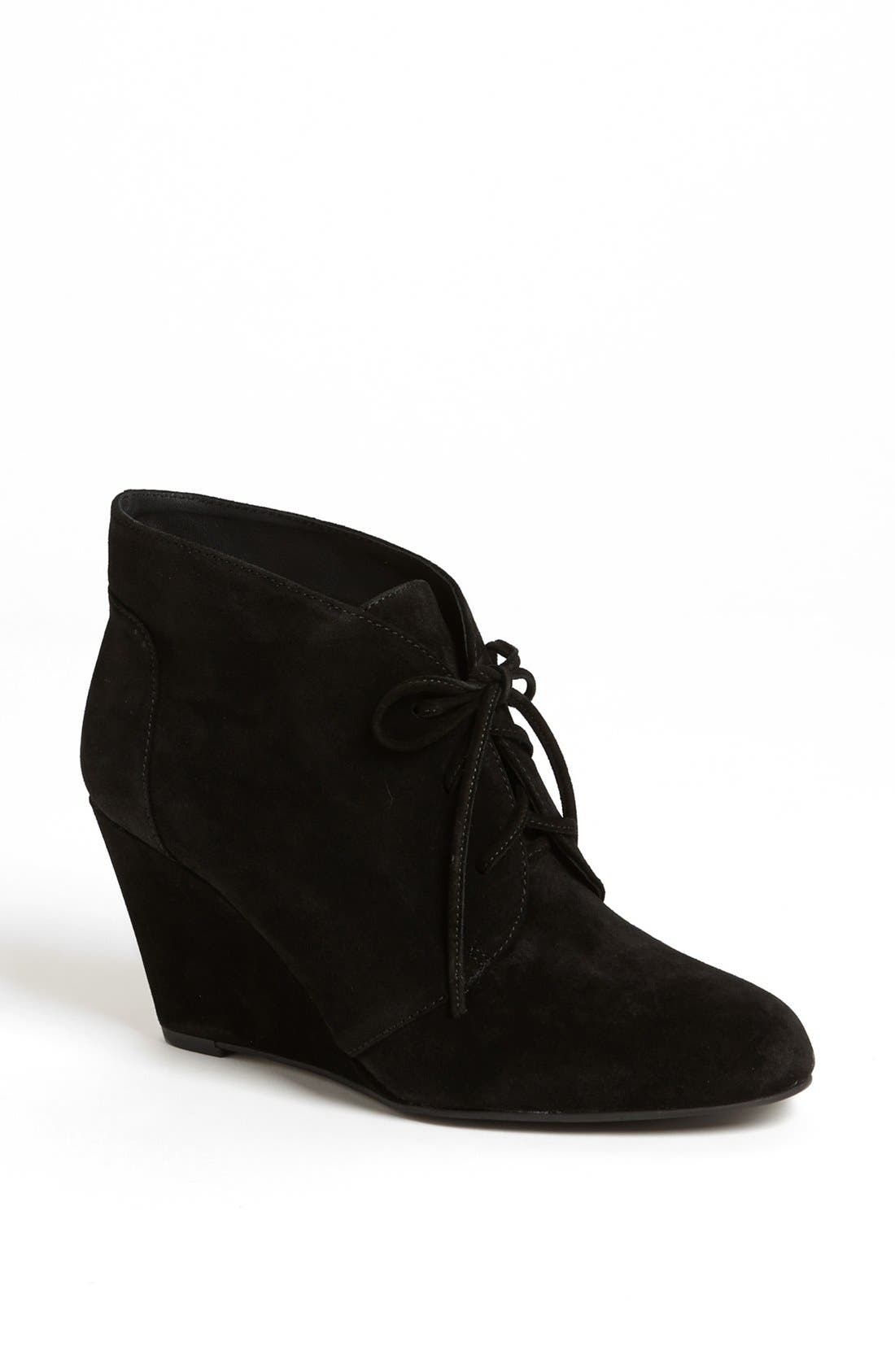 'Fedora' Bootie, Main, color, BLACK SUEDE