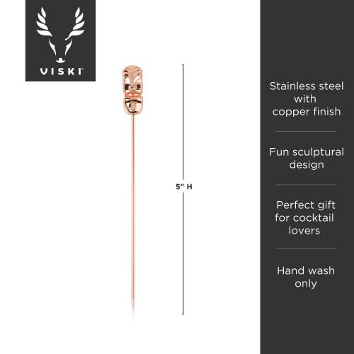 Viski Pacific Tiki Cocktail Picks Set Of 4 In Copper