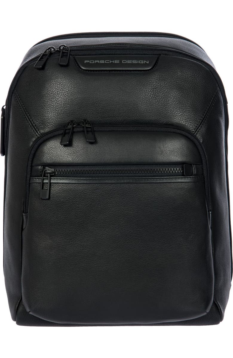 Porsche Design Roadster Leather EVO Backpack S, Main, color, Black