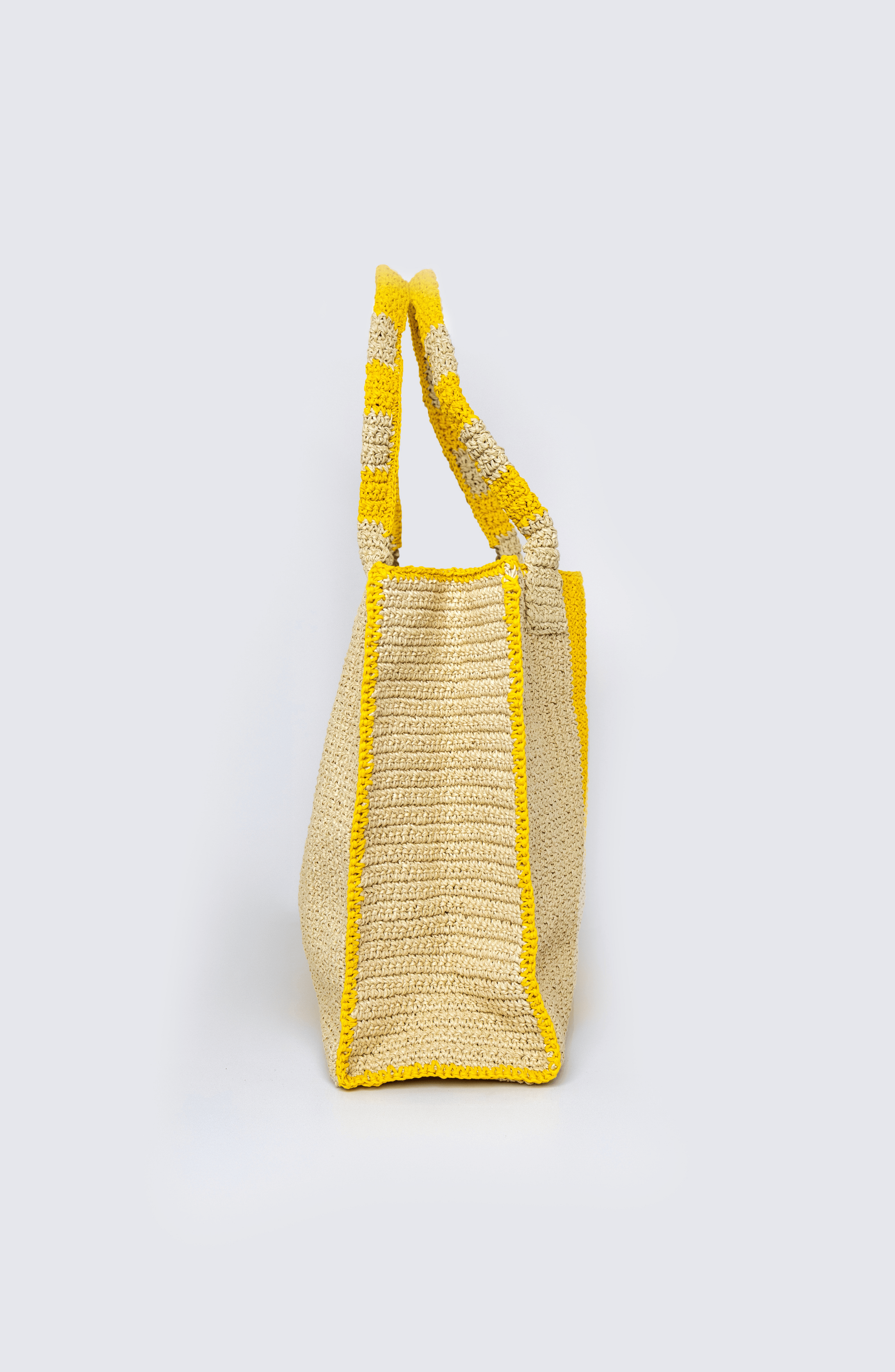 Multi Stripe Beach  Bag, Alternate, color, Yellow Stripe