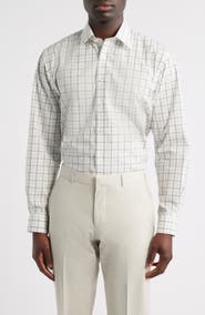 Nordstrom Traditional Fit Check Non-Iron Cotton Dress Shirt