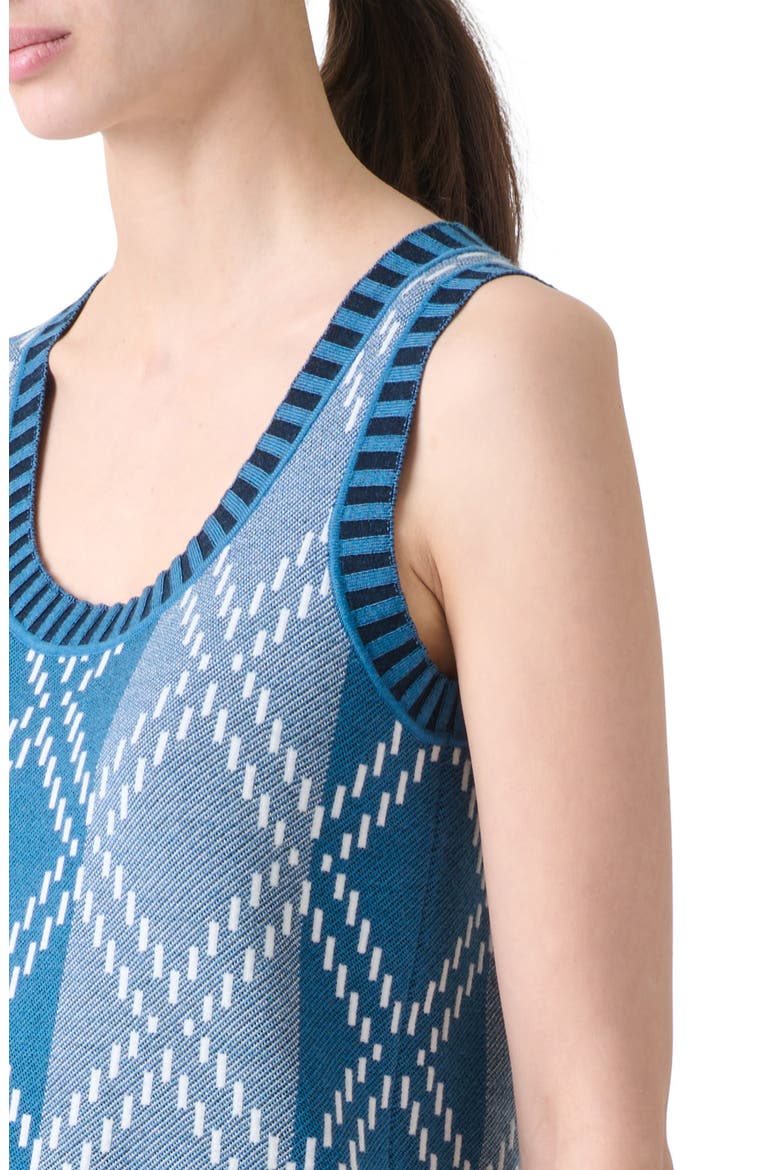 Diamond Jacquard Sweater Tank, Alternate, color, MEDIUM BLUE-MULTICOLOR