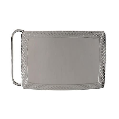 Trafalgar 30mm Scallop Edge Compression Belt Buckle in Silver at Nordstrom