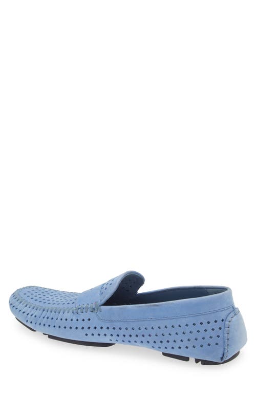 Robert Zur Flyer Perforated Driving Shoe In Sapphire
