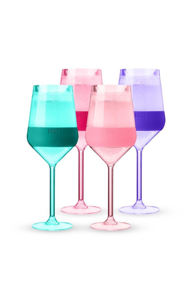 HOST Stemmed Wine FREEZE Cooling Cup Set of 4, Main, color, Tinted