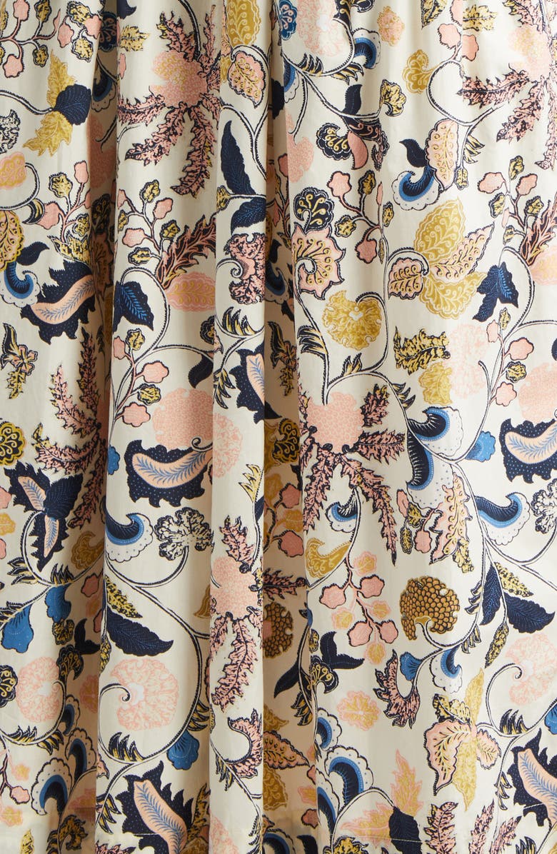 Ulla Johnson Paisley Floral Cotton Midi Dress, Alternate, color, Magnolia