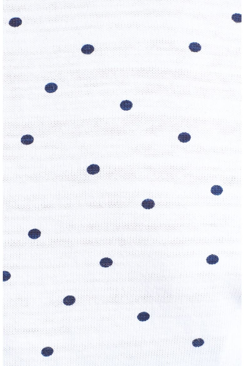 Cotton Knit Jacket, Alternate, color, WHITE/ NAVY DOT